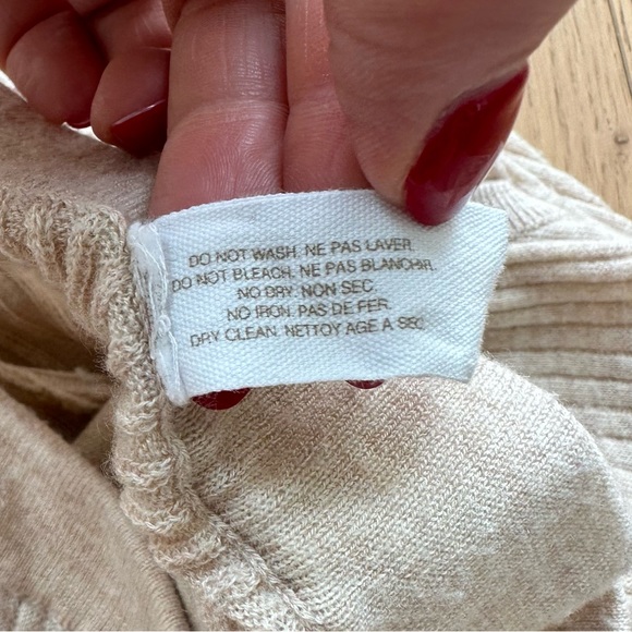 SKIN Melinda Ribbed Wool-blend Wide-leg Trousers in Beige - Picture 13 of 14